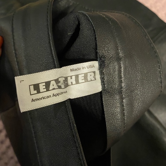 NWT Genuine Leather Skirt, American Apparel, Black - Picture 5 of 6